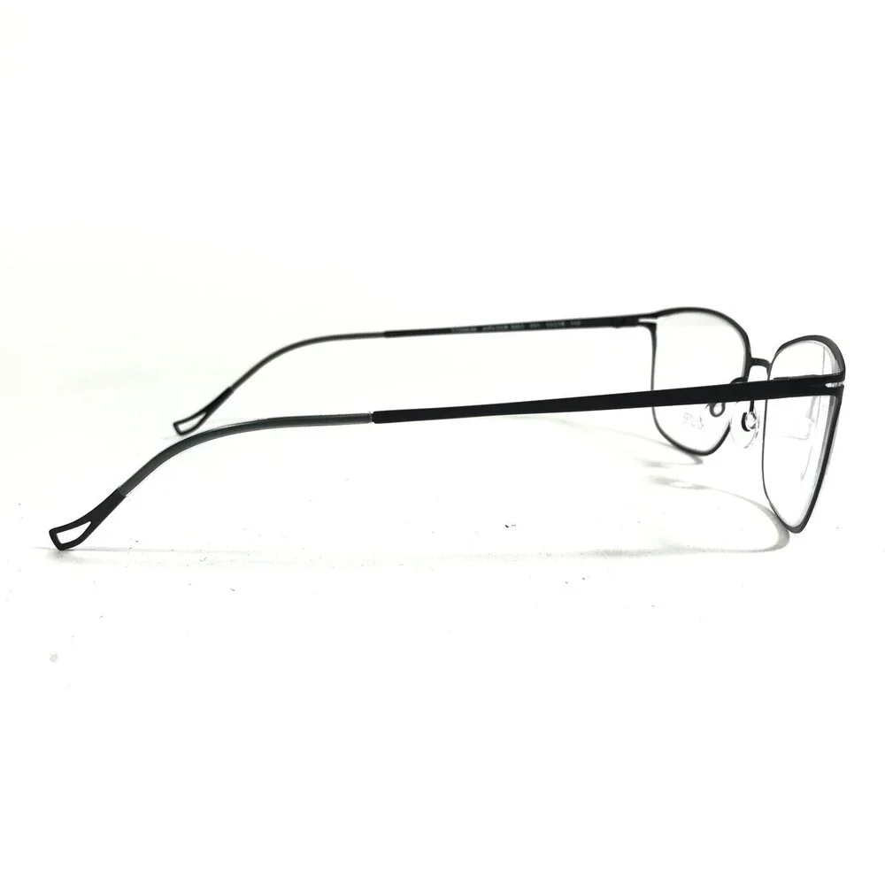 Marchon Airlock 5003 001 Eyeglasses Frames Black Square Titanium 53-18-140